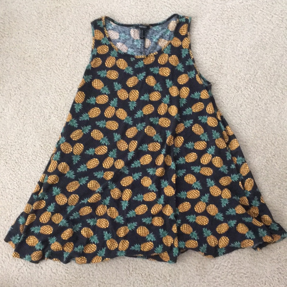 Forever 21 Pineapple Mini Dress Size Medium